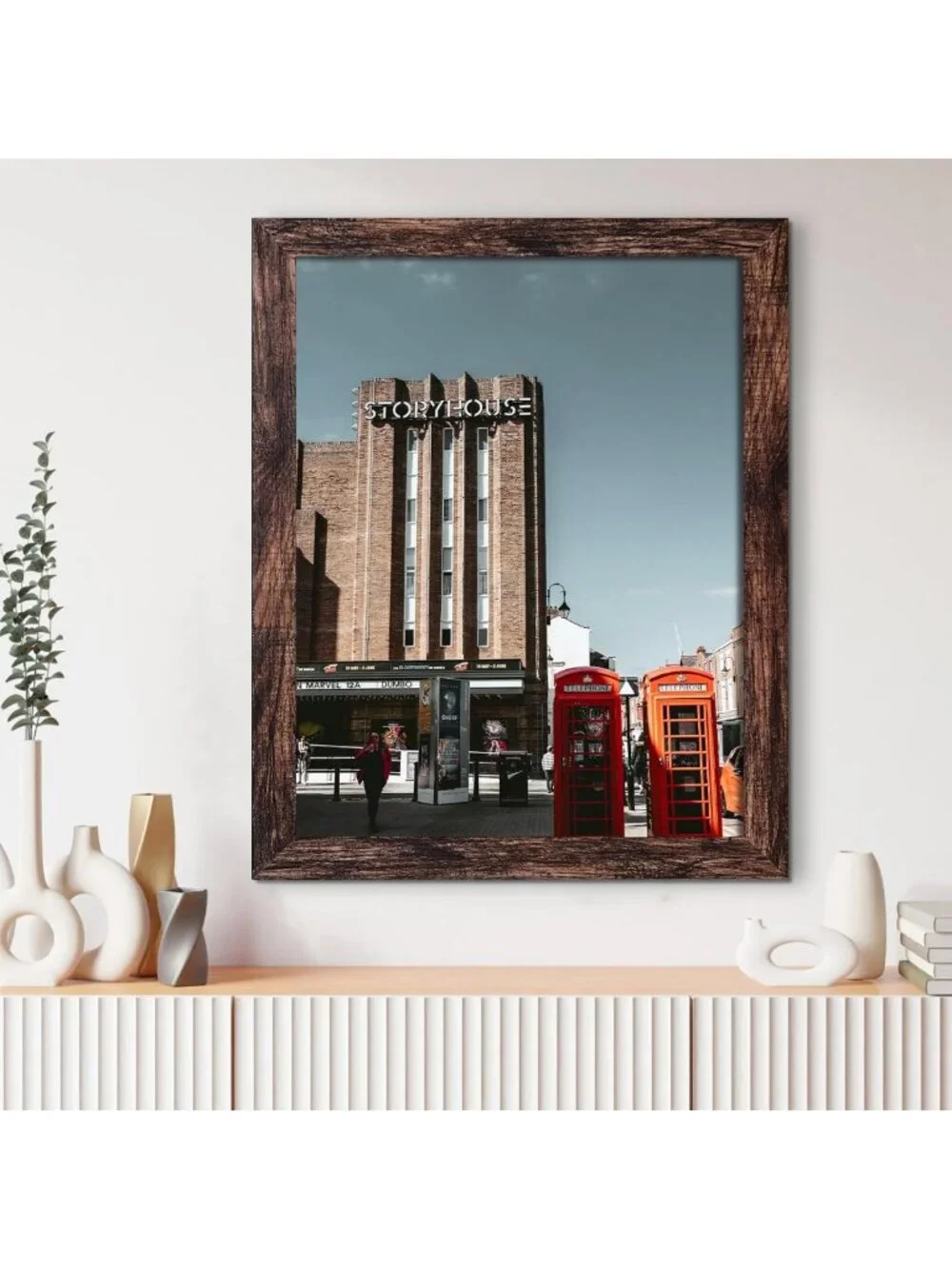 Set of 4 Rustic Brown Gallery Frames 18x24 for Wall Art & Posters